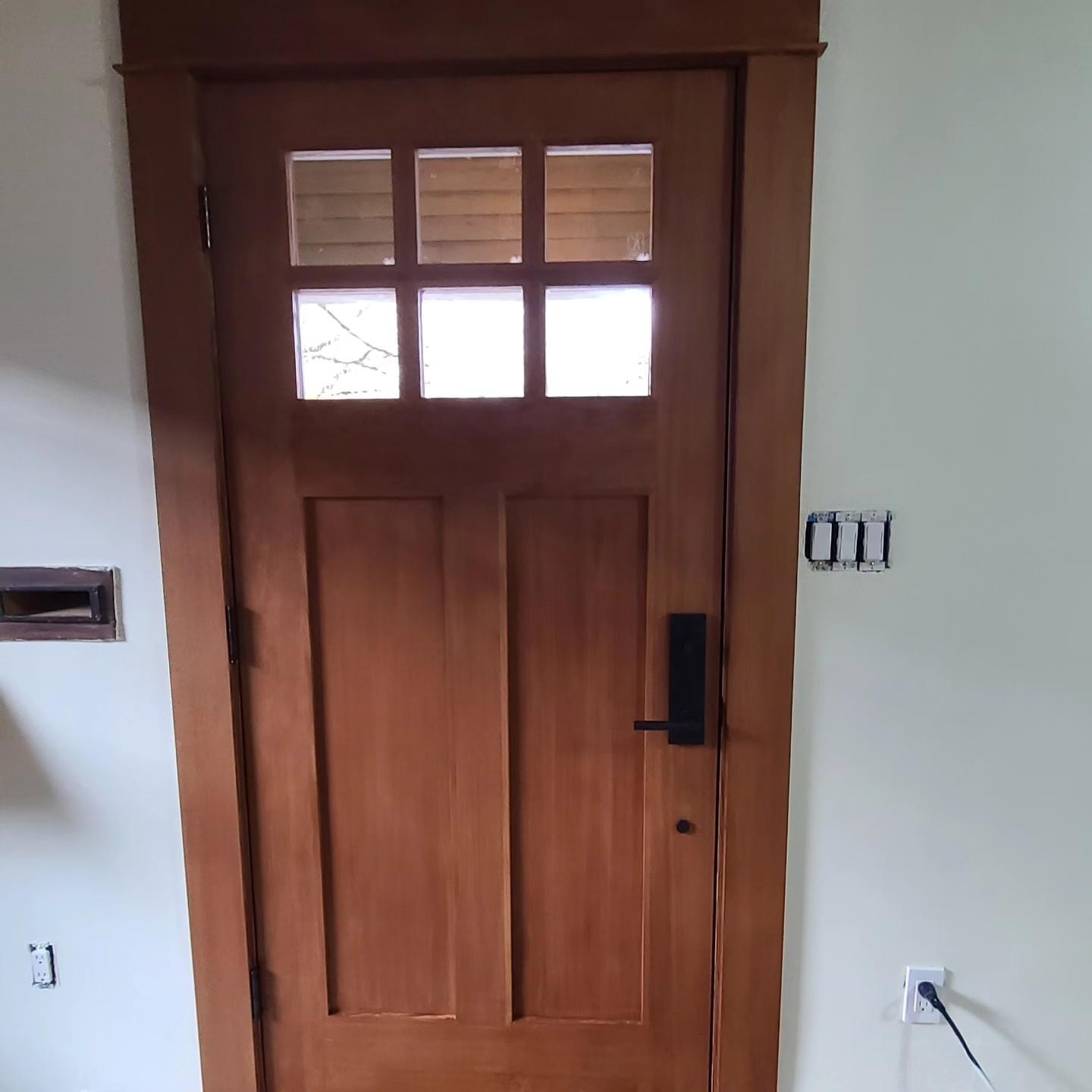 Interior craftsman door and trim stained, Keizer OR